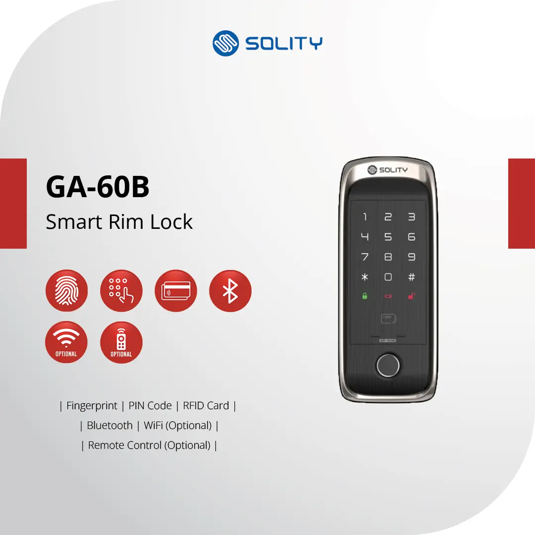 Solity GA-60B Smart Rim Lock