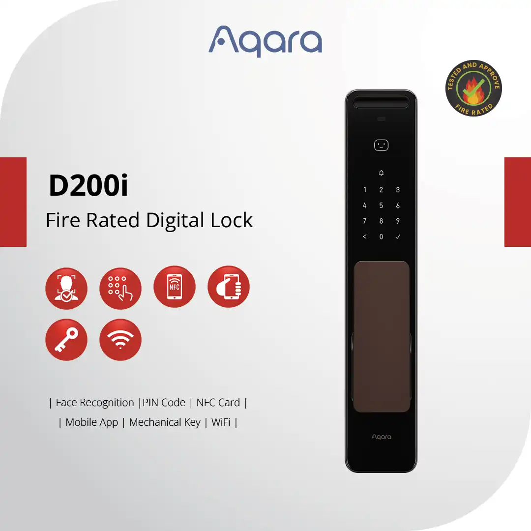 Aqara Smart D200i Digital Door Lock (Face Recognition & Fire Rated)
