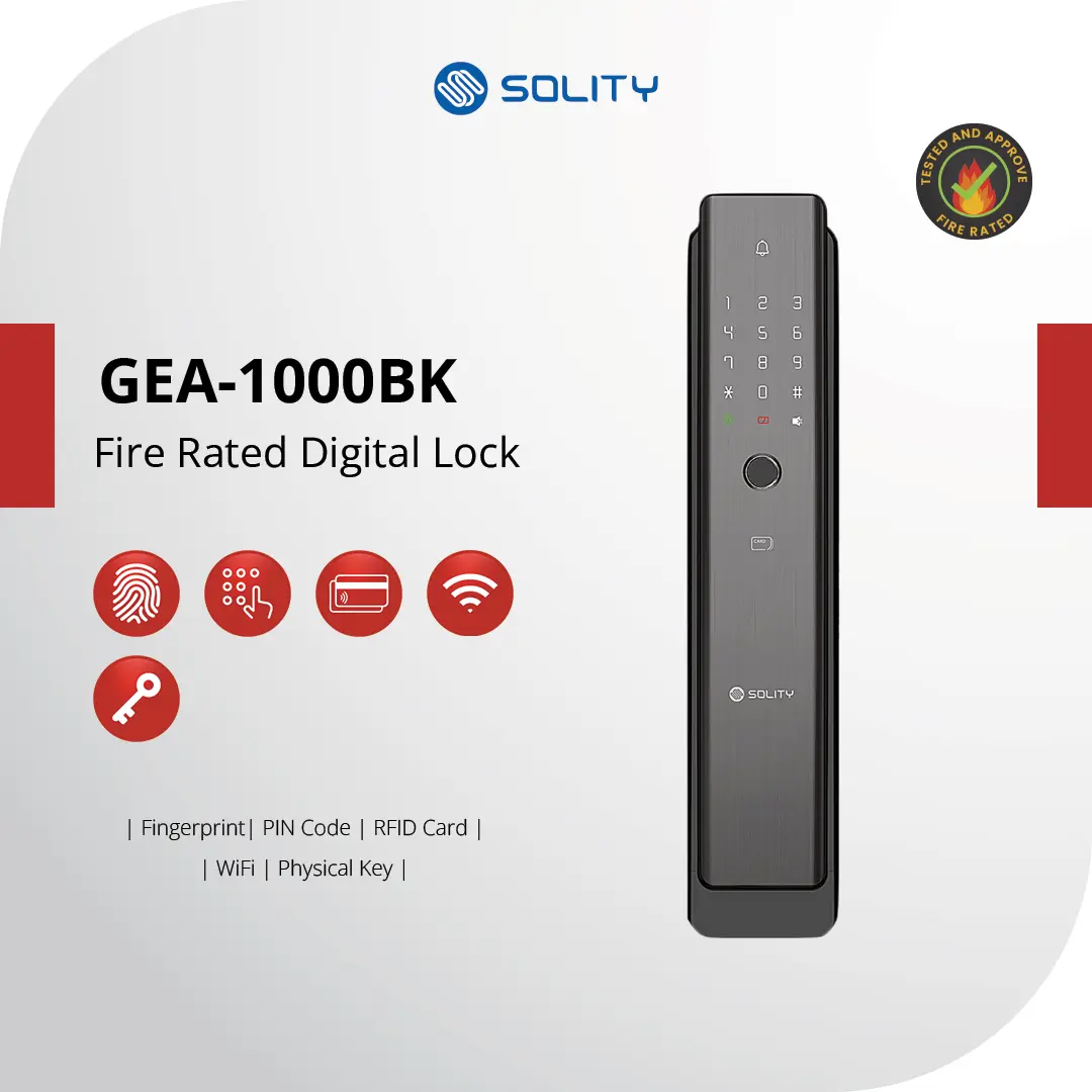 Solity GEA-1000BK Fire Rated Door Lock