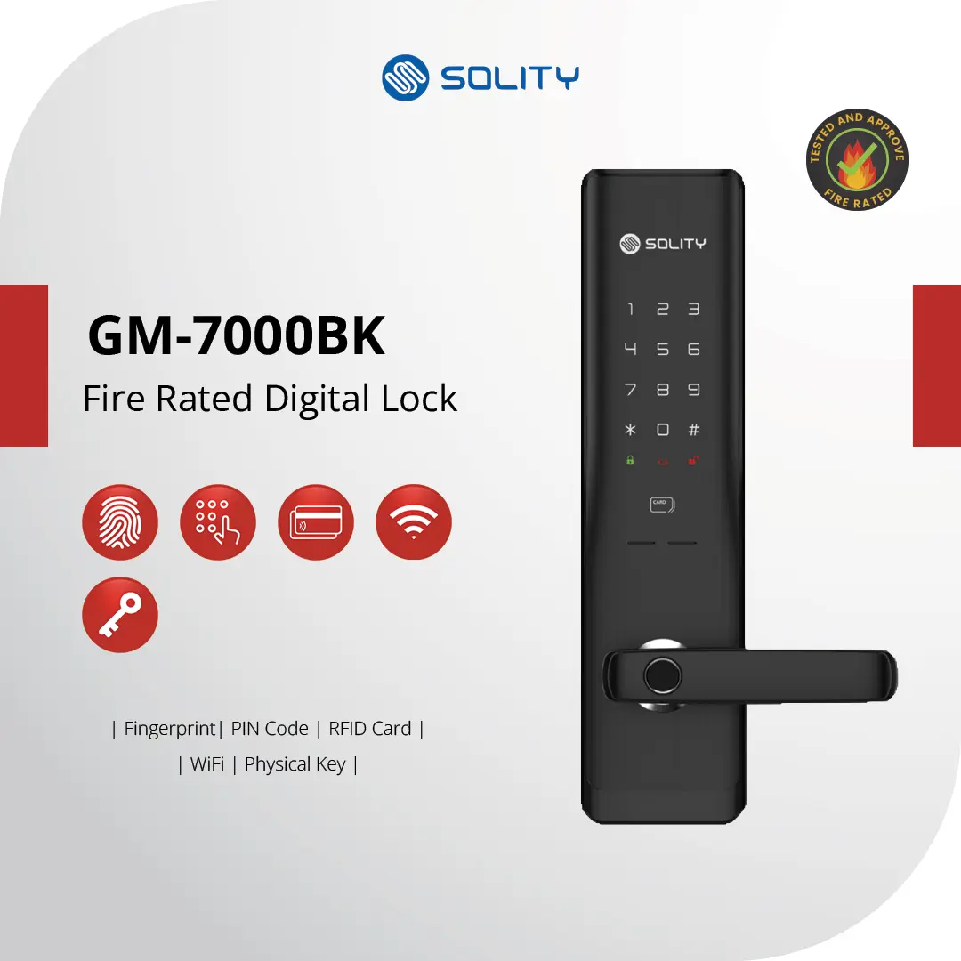 Solity GM-7000BK Door Lock – Fire Rated