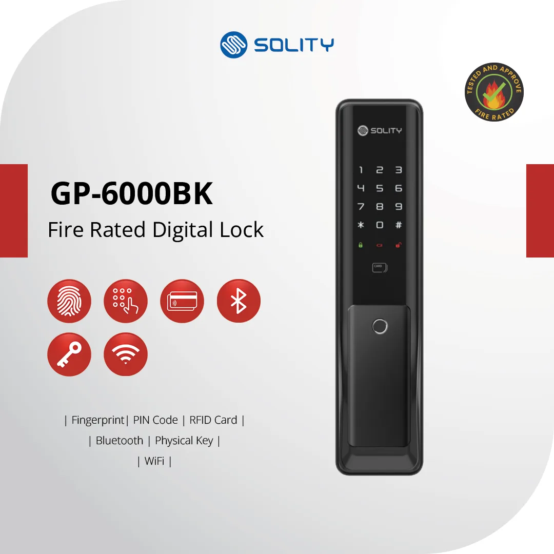 Solity GP-6000BK Fire Rated Digital Lock