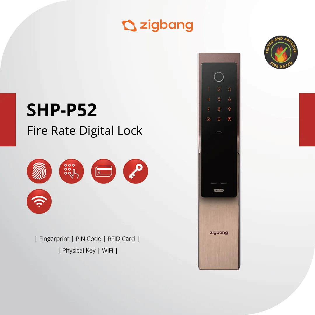 Zigbang SHP-P52 Door Lock – Fire Rated